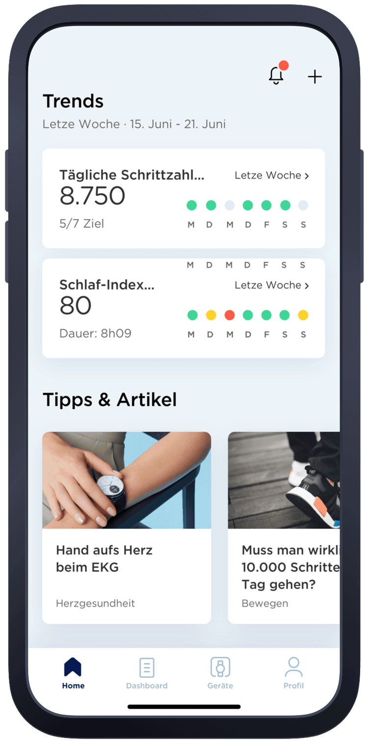 GesundheitstrackerApp Fitnesstracker Withings Health Mate