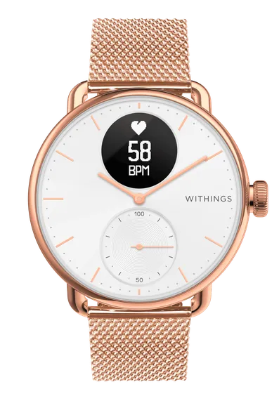 Withings ミラネーゼリストバンド ローズゴールド 18 mm