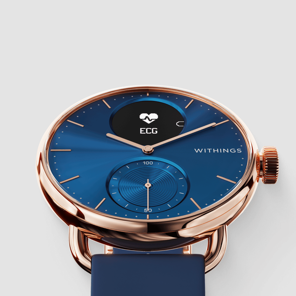 ScanWatch 38 mm Blue & Rose Gold