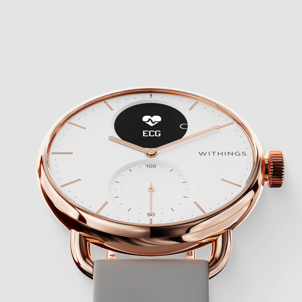 ScanWatch 38 mm White & Rose Gold