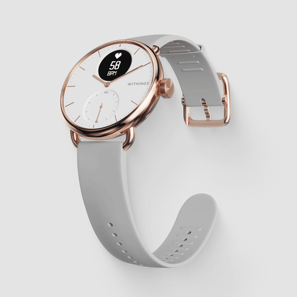 ScanWatch 38 mm White & Rose Gold