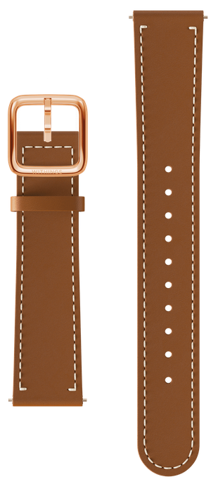 Leather Wristband 18mm Brown & Rose Gold